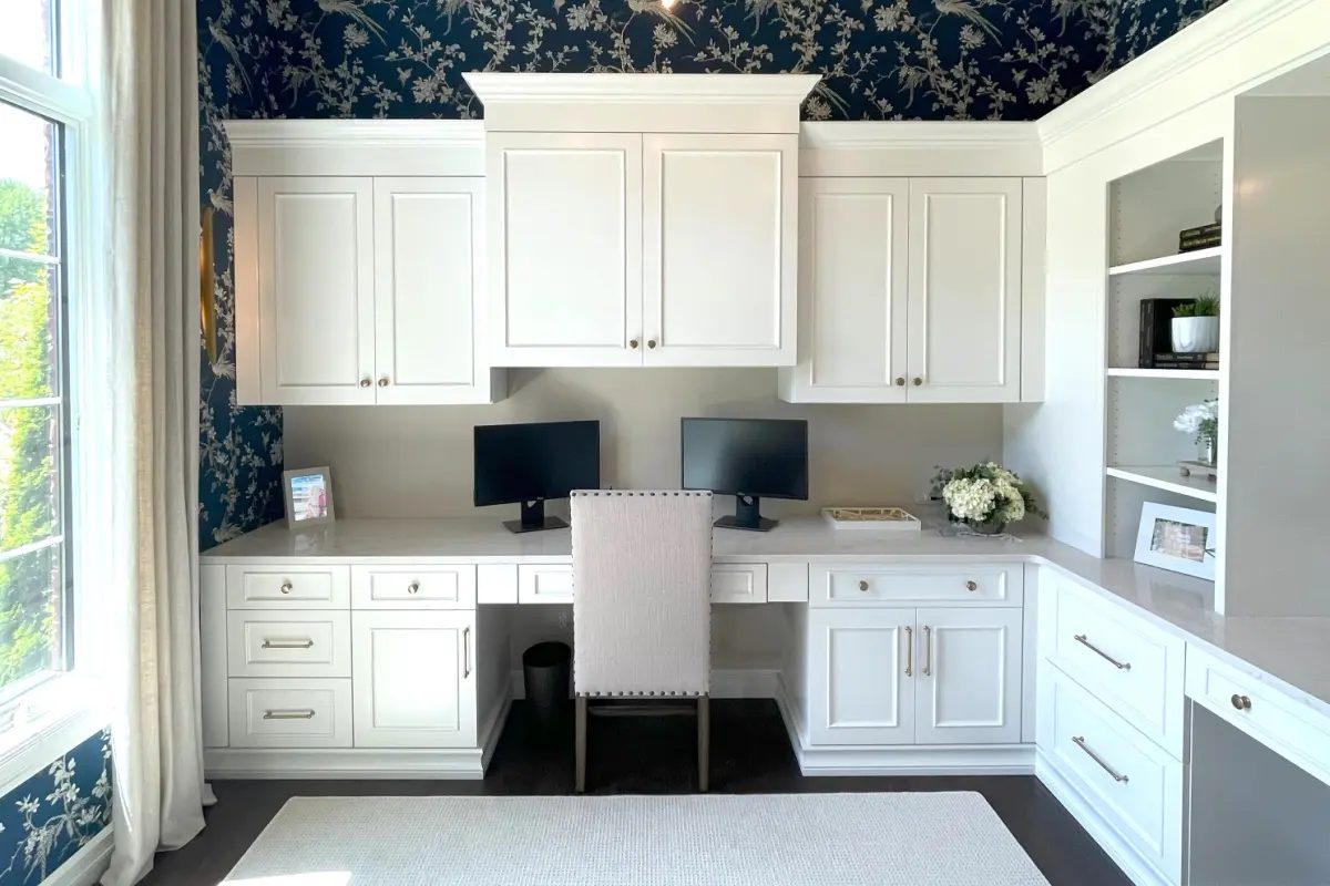 Custom office, laundry, and mudroom cabinetry by Verde Cabinet Studio (3)